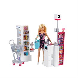 Barbie Bebek Süper Market Oyun Seti FRP01
