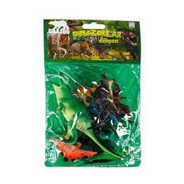 Hayvan Setleri, Sunman, Crazoo Dinozorların Dünyası Poşetli Hayvan Oyun Seti 07051 Yeşil