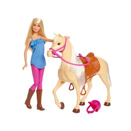 Manken Bebekler, Barbie, Barbie Bebek ve Güzel Atı Oyun Seti FXH13