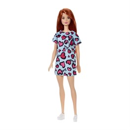 Şık Barbie Mavi Kalpli Elbise T7439 GHW48