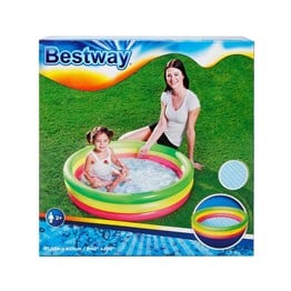 Bestway Şişme Çocuk Havuzu Renkli Yuvarlak 3 Katlı 102x25cm